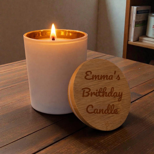 8oz Scented candle in a Jar with Bamboo Lid